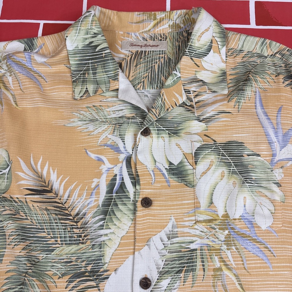 Tommy Bahama Silk Hawaiian Shirt Floral Mens XL